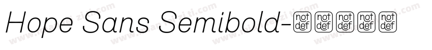 Hope Sans Semibold字体转换